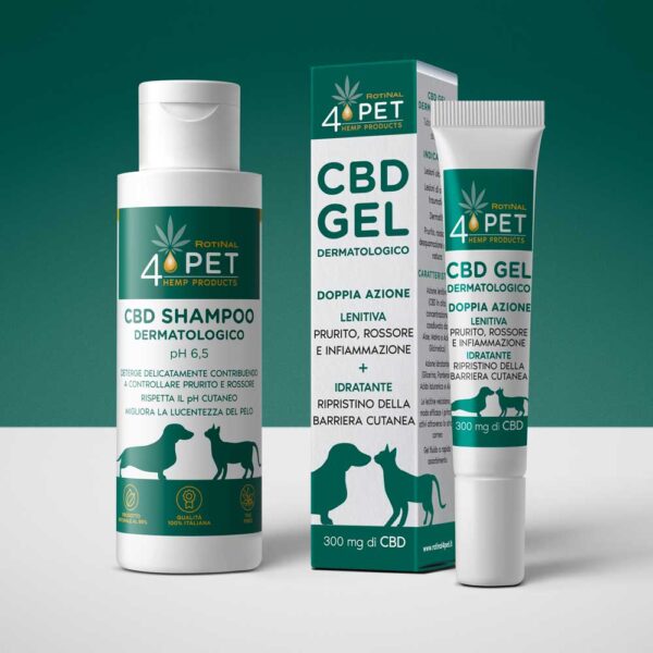 CBD Gel + CBD Shampoo - AZIONE COMBINATA